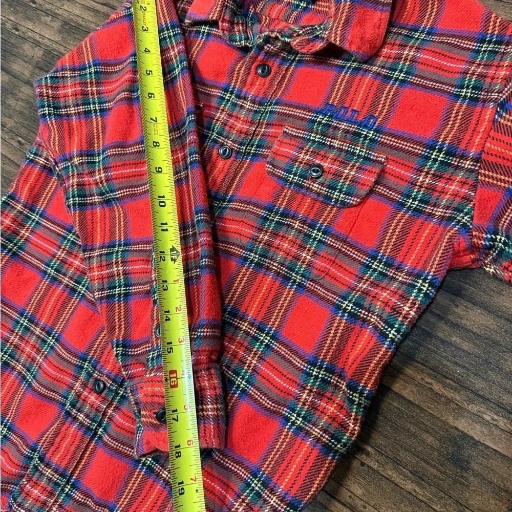Ralph Lauren Vintage Size M 8 Red & Blue Plaid Boys Girls Shirt‎ Top Button Up
